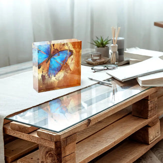 Acrylblock - Blue Butterfly