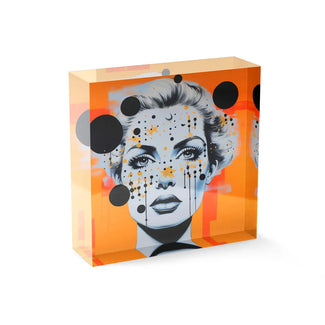 Acrylblock - Orange points