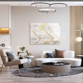 Abstract golden arrow