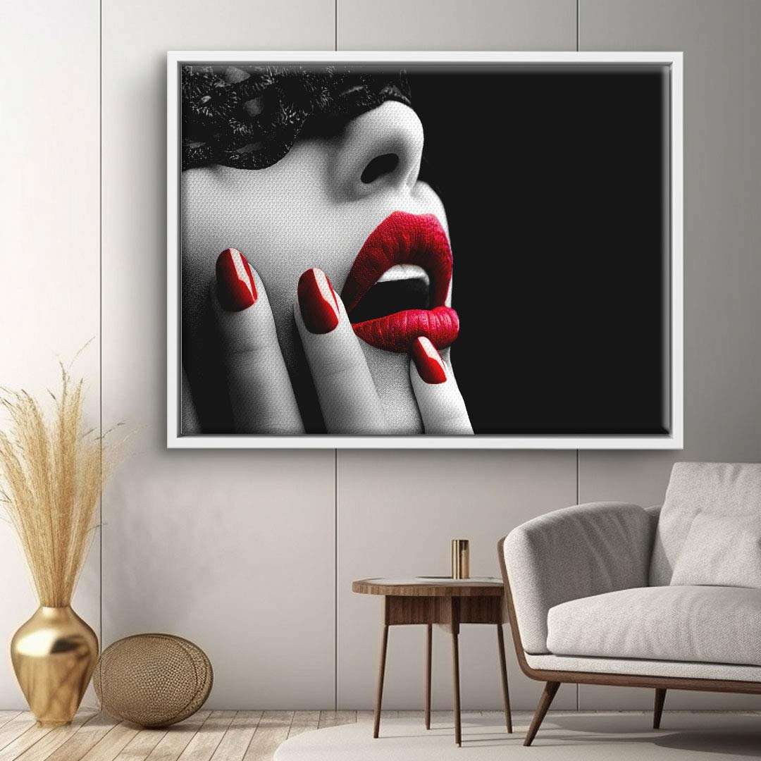 Red lips and nails