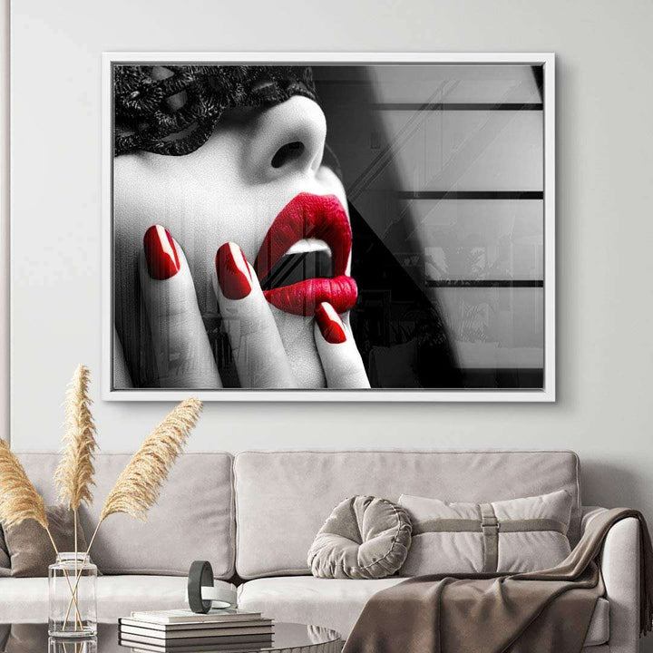 Red lips and nails