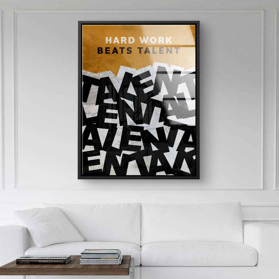 Modernes Wandbild mit Motivationsspruch, abstrakter Schriftzug, Wohnzimmer-Dekoration
