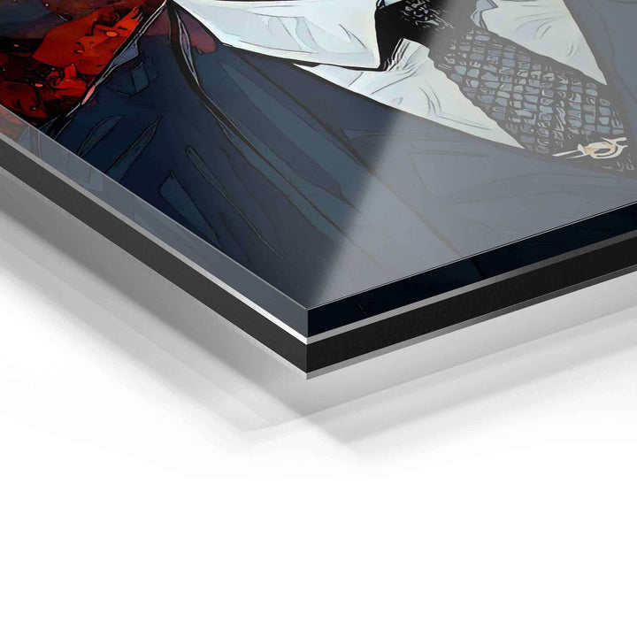 Detailansicht Acrylglas Wandbild, moderne Kunst, glänzende Oberfläche, hochwertige Verarbeitung