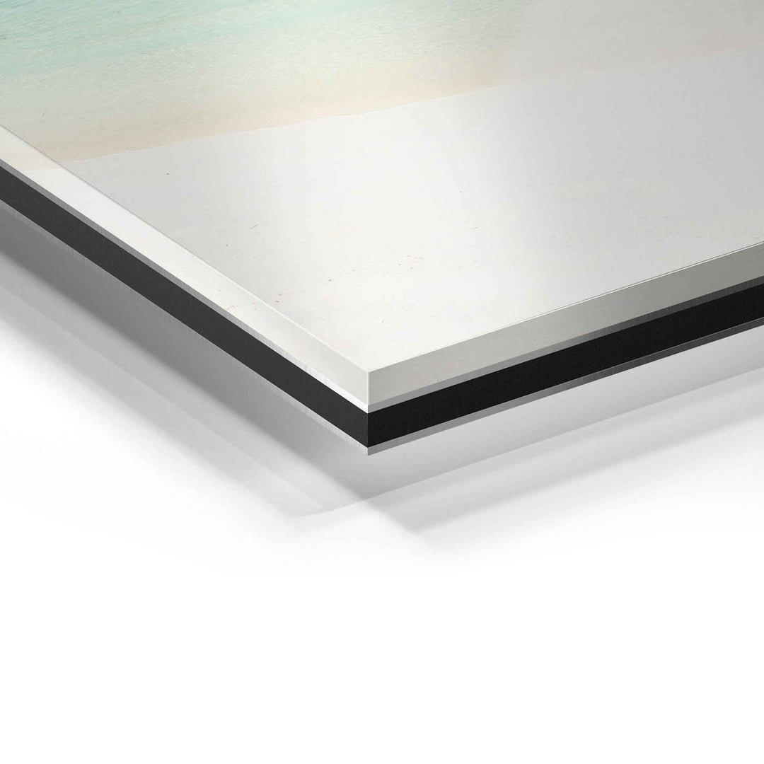 Detailansicht modernes Wandbild auf Acrylglas, Nahaufnahme der Materialstruktur