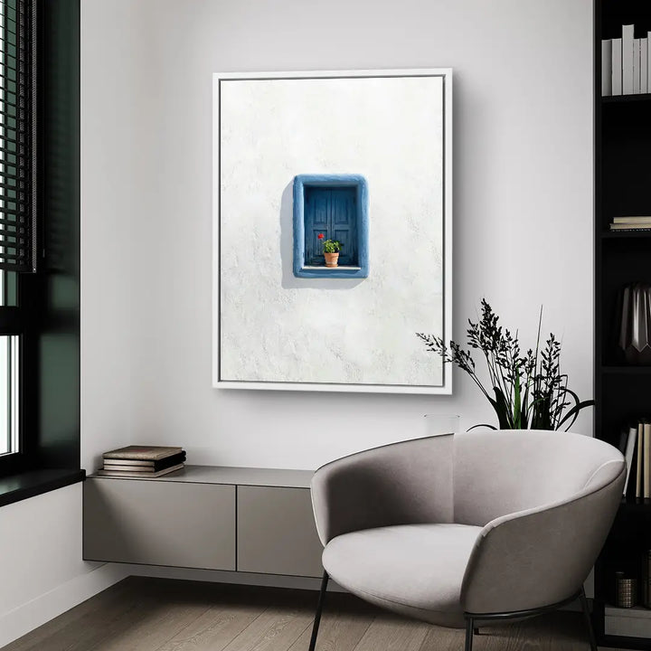 Greek blue window