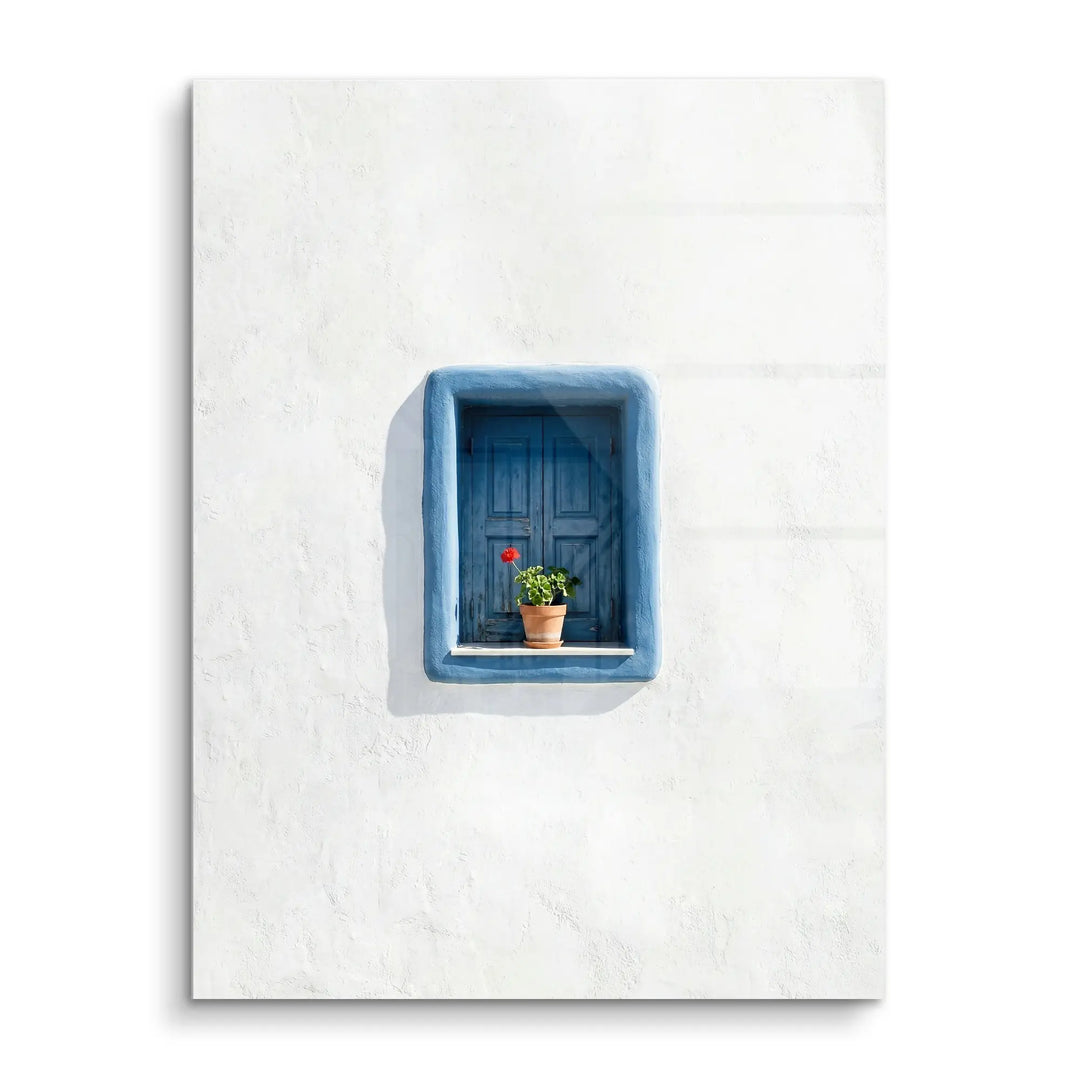 Greek blue window