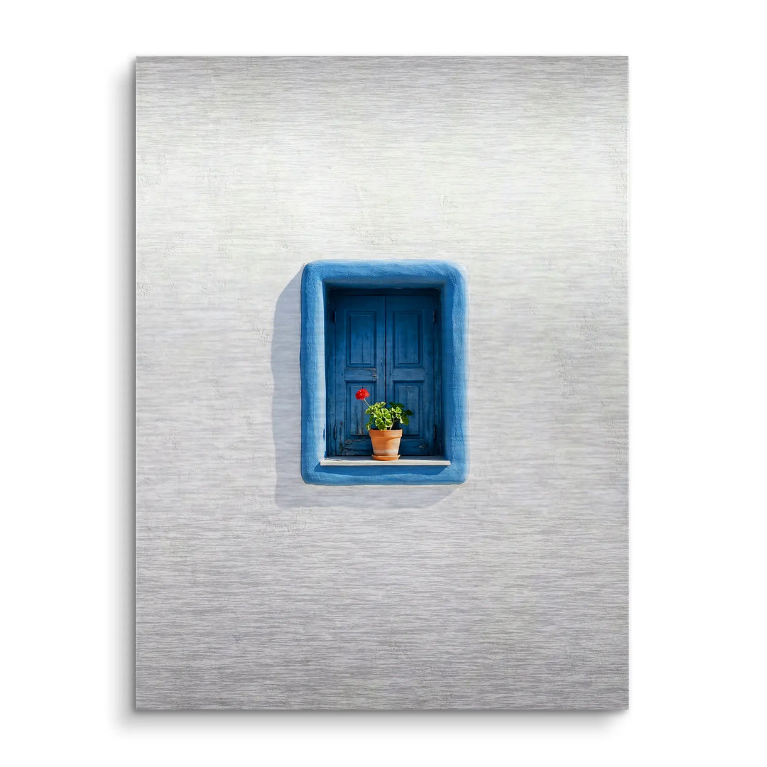 Greek blue window