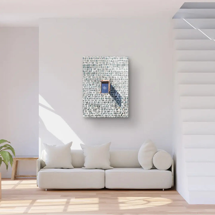 Cloud in a stone wall