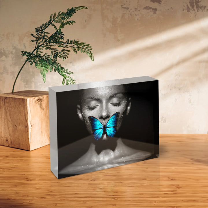 Acrylblock - Blue Butterfly