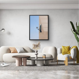 wall with a lamp