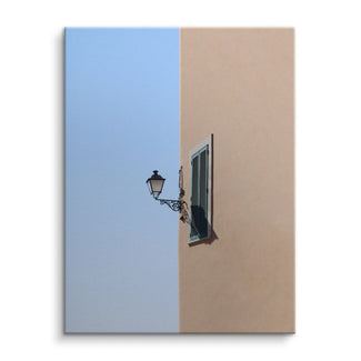 wall with a lamp