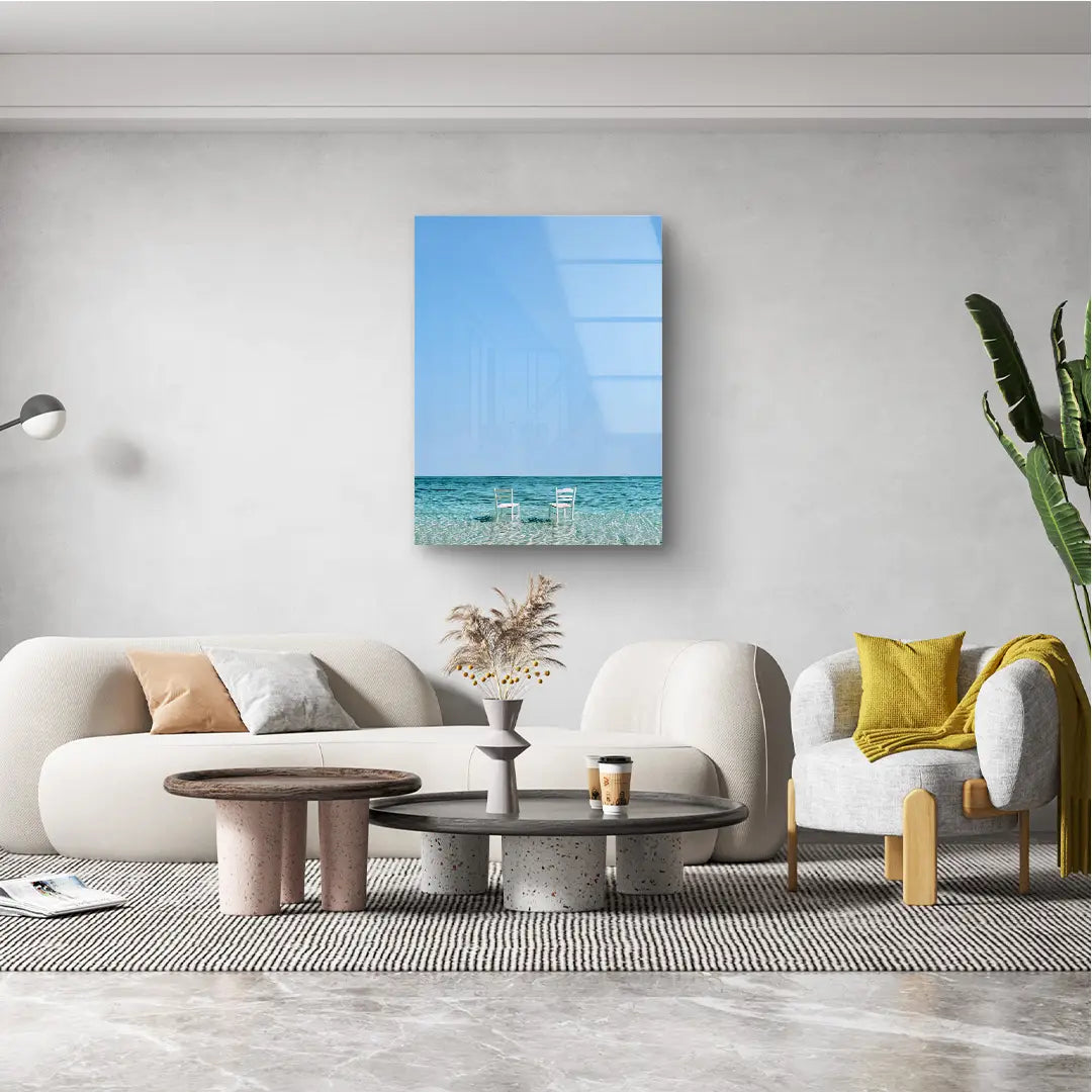 Chairs in the water