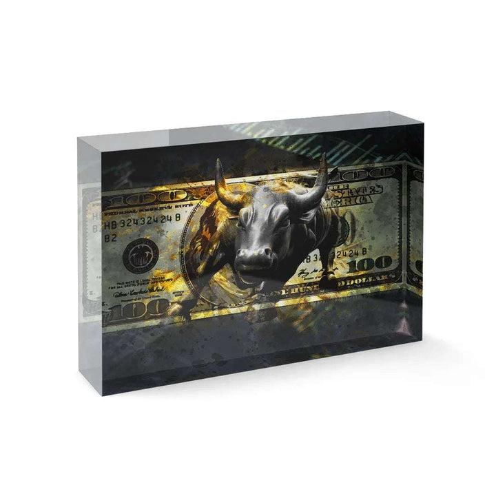Acrylblock - Wall Street Bull