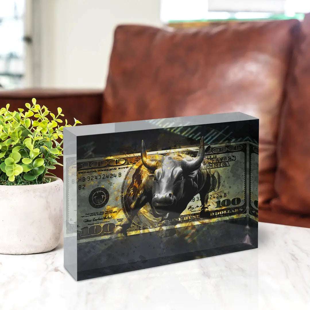 Acrylblock - Wall Street Bull