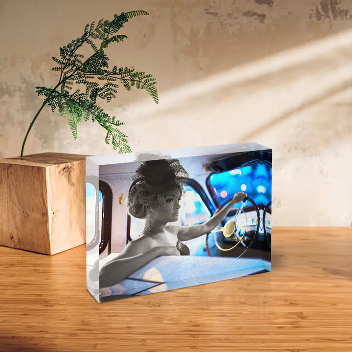 Acrylblock - Retro blue