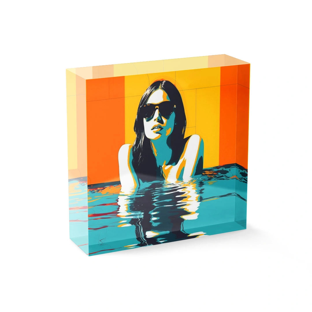 Acrylblock - Schwimmtag