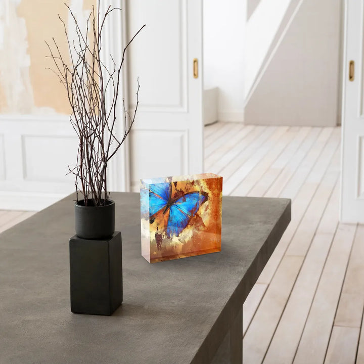 Acrylblock - Blue Butterfly