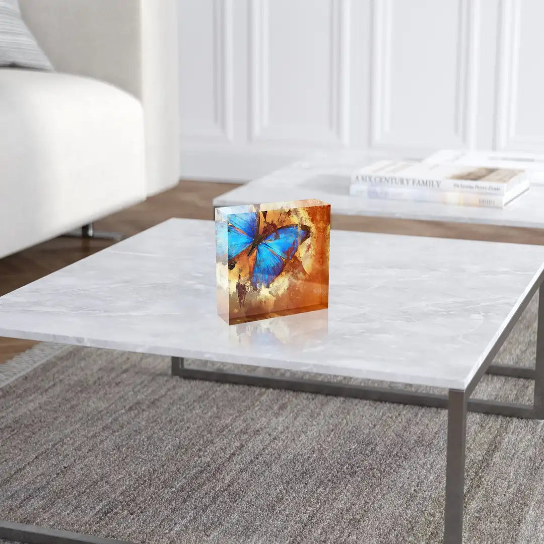 Acrylblock - Blue Butterfly
