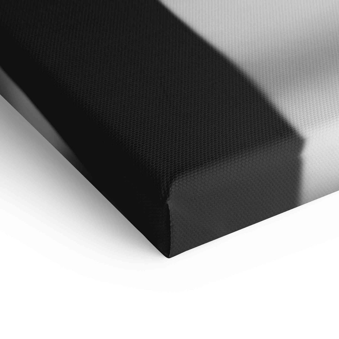 Detailansicht schwarze, moderne XXL-Leinwand auf Keilrahmen, Nahaufnahme
