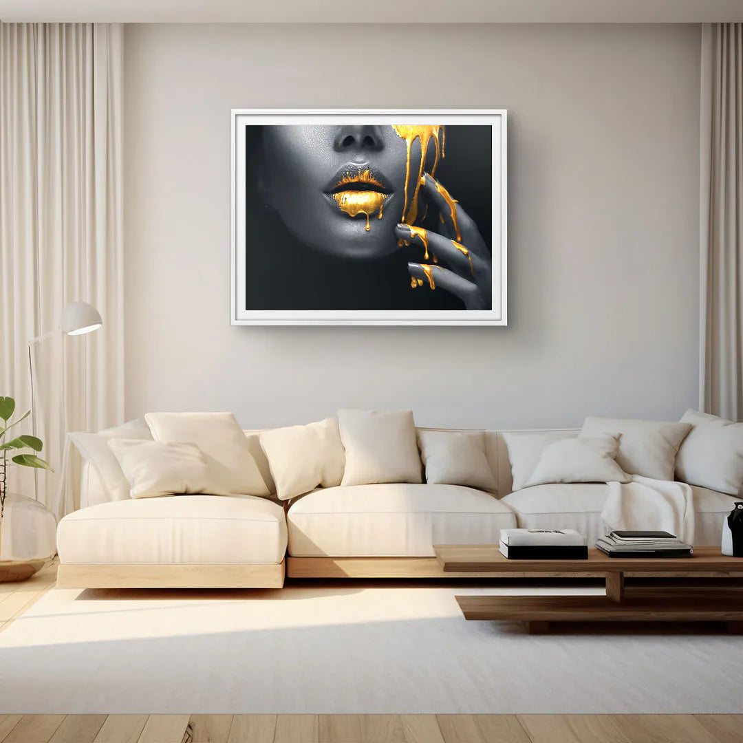 Golden Face - Galerieabzug