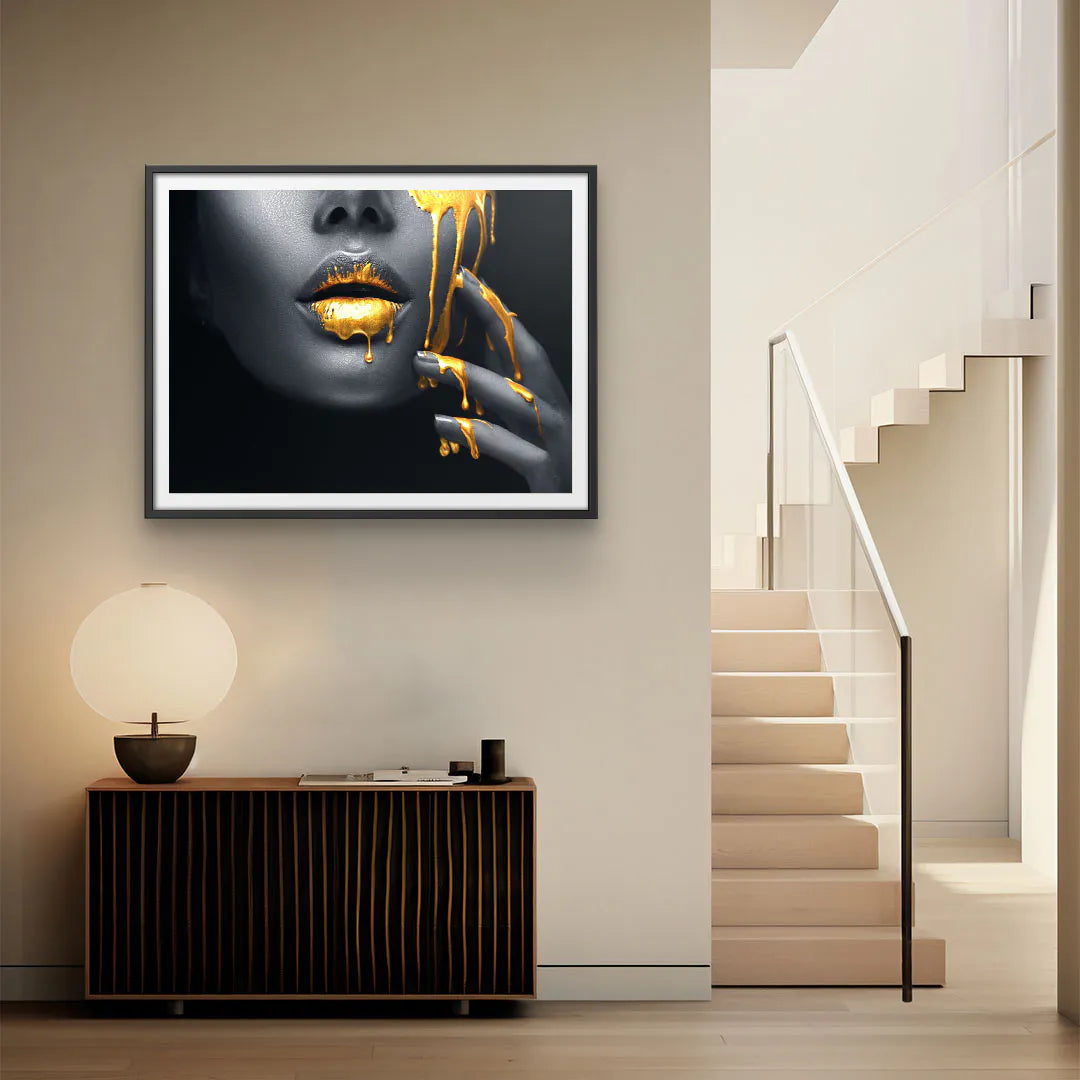 Golden Face - Galerieabzug