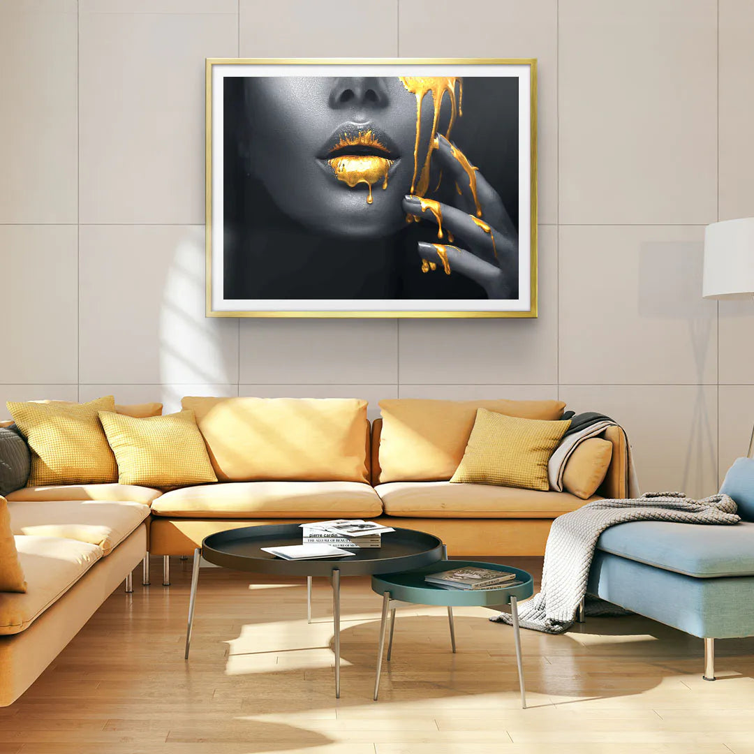 Golden Face - Galerieabzug