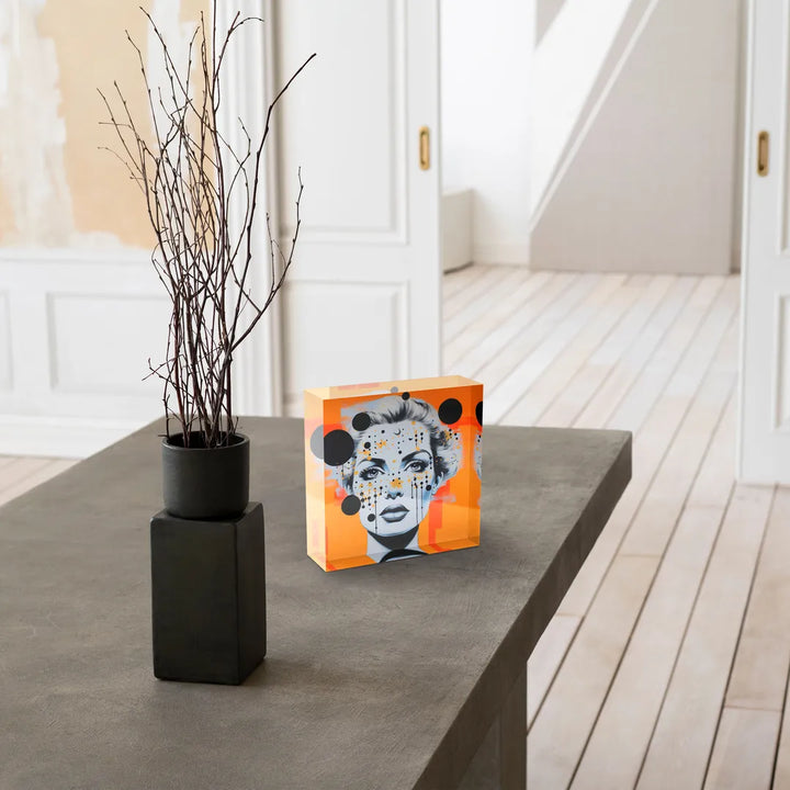 Acrylblock - Orange points