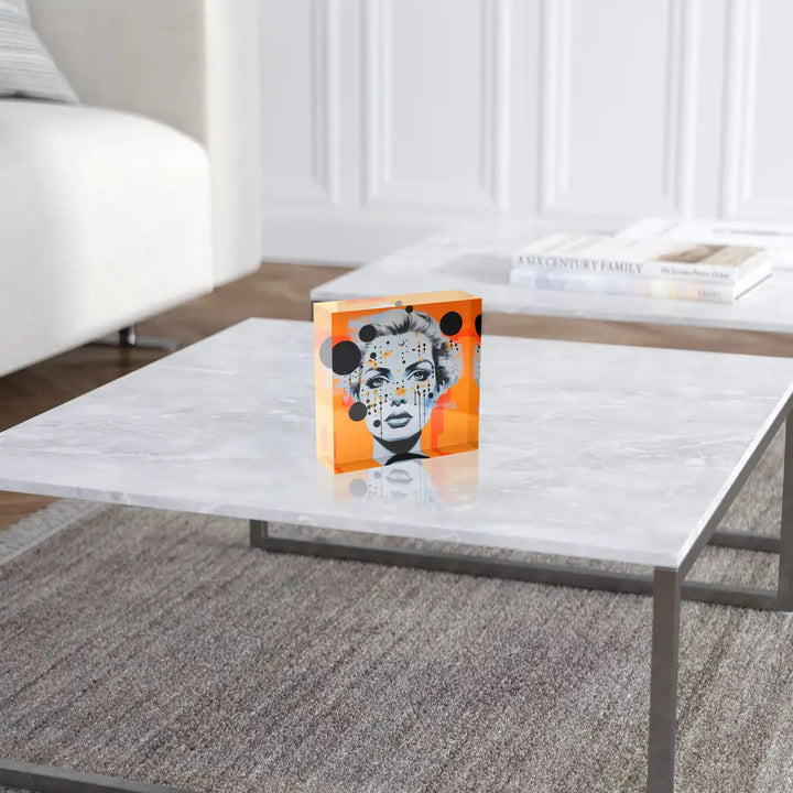 Acrylblock - Orange points