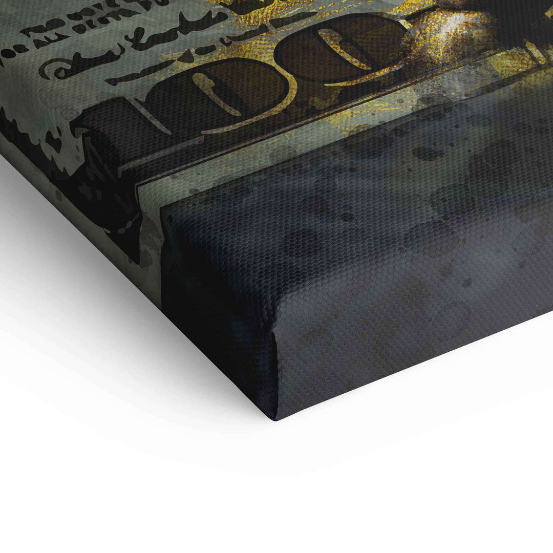 Detail eines modernen Dollar-Motivationsbildes als Leinwanddruck, Börsenkunst Dekoration