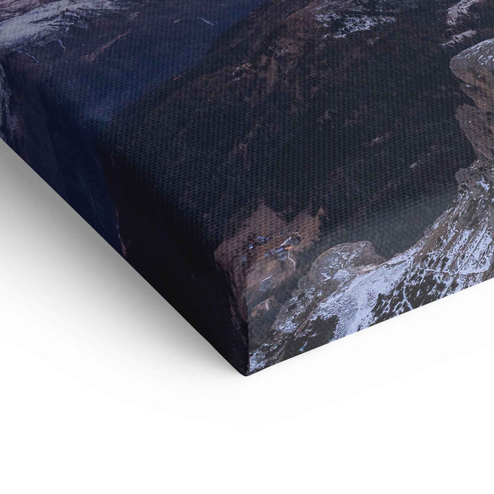 Detailansicht Motivationsbild Leinwand mit Alpen Landschaft, moderne Wanddekoration