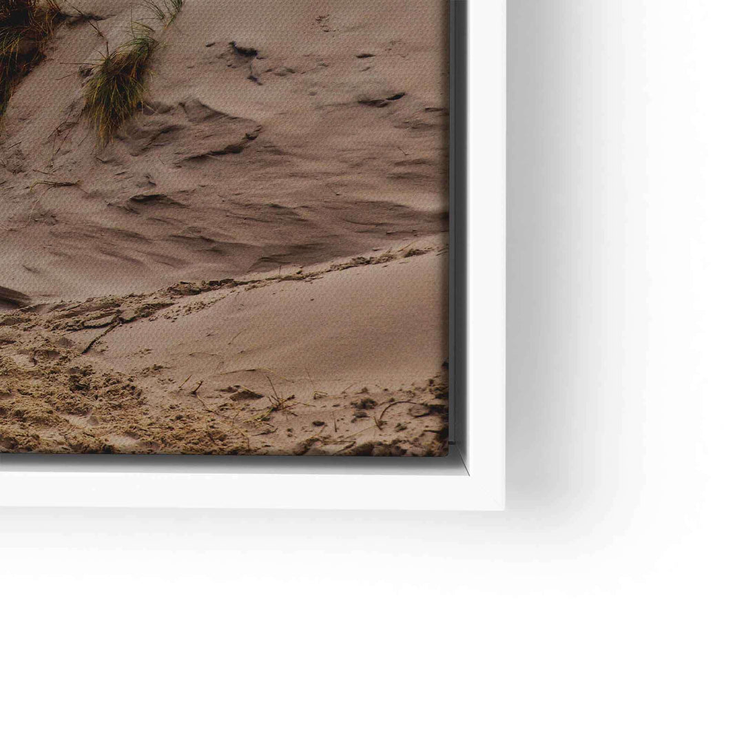 Leinwandbild mit Sanddüne und Gräsern am Meer, Natur Deko für Wohnzimmer