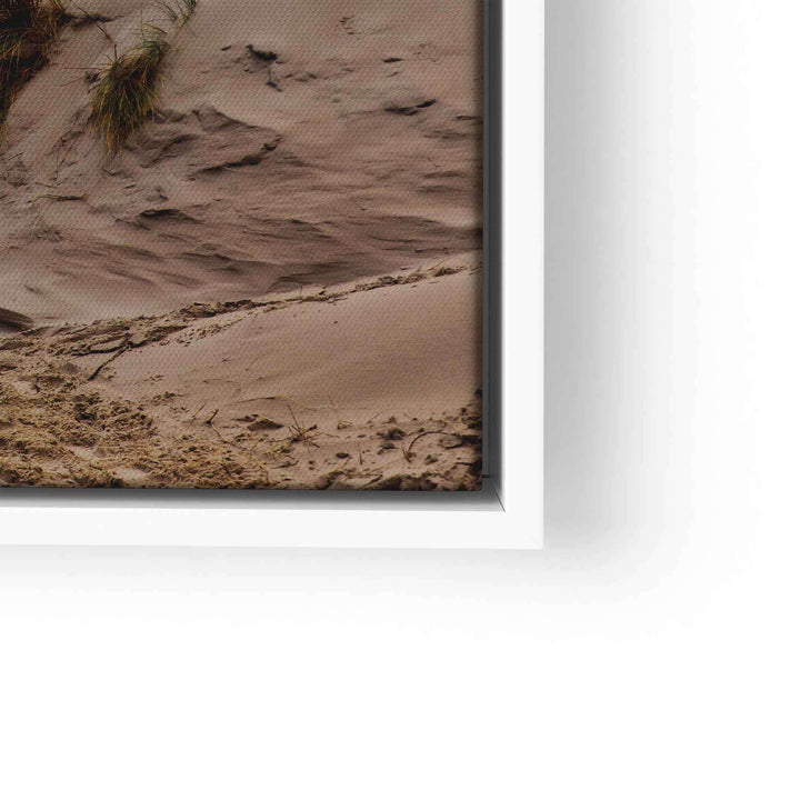 Leinwandbild mit Sanddüne und Gräsern am Meer, Natur Deko für Wohnzimmer