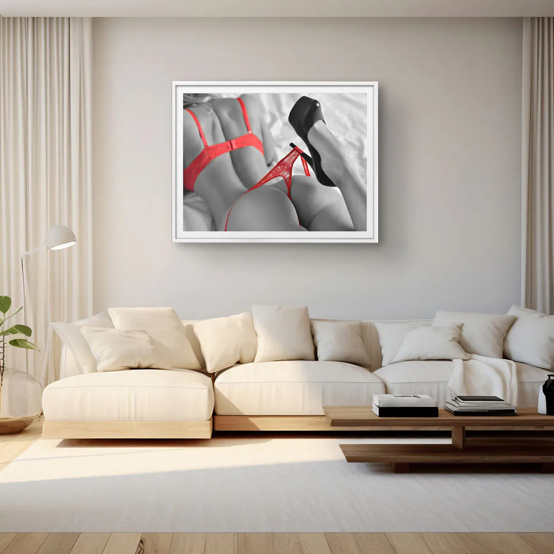 Rote Dessous - Galerieabzug