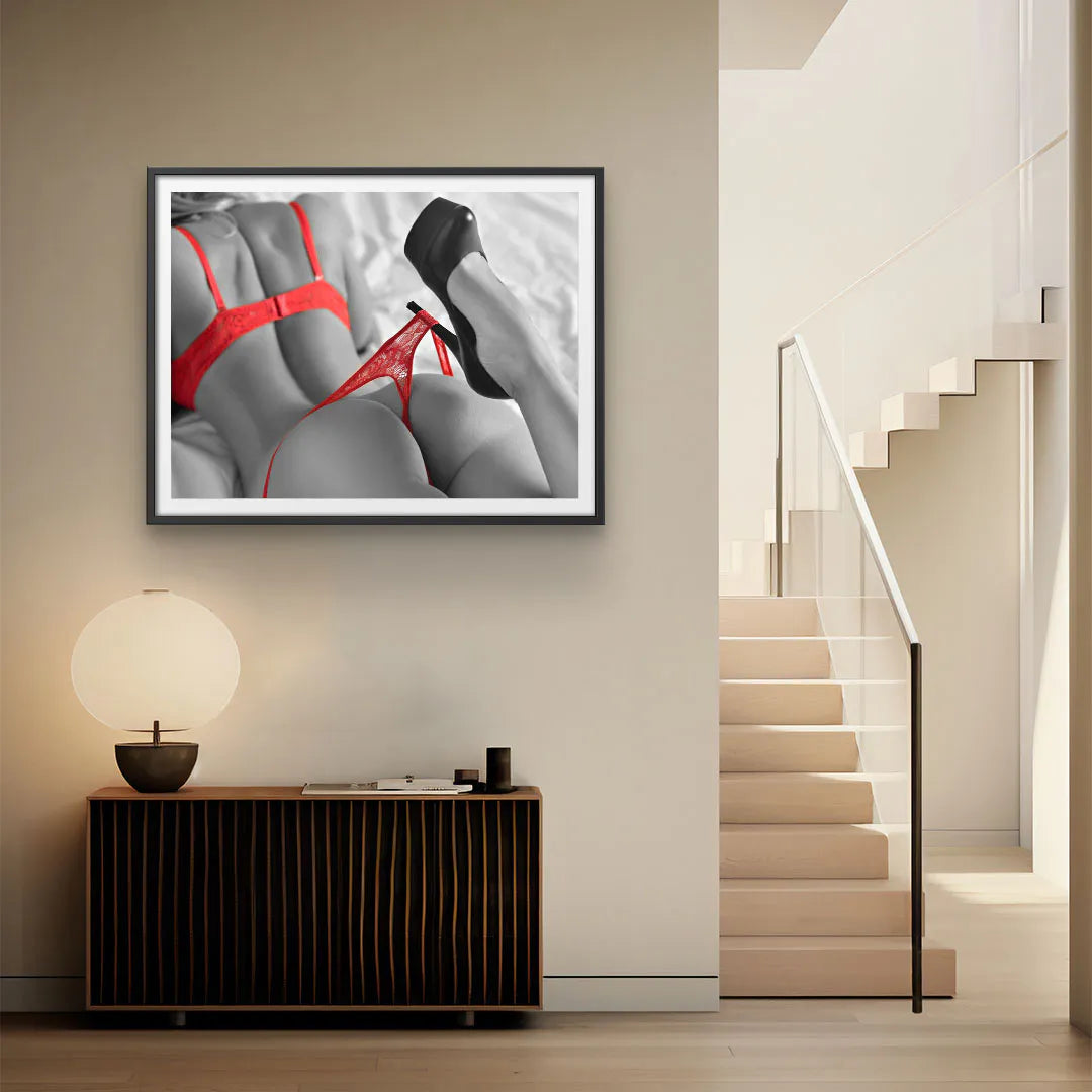 Rote Dessous - Galerieabzug