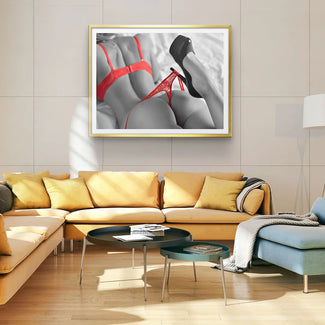 Rote Dessous - Galerieabzug
