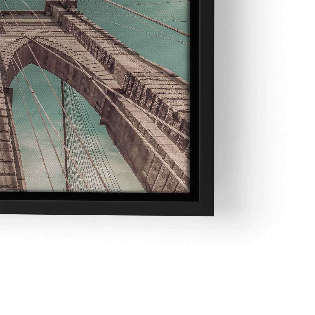 Wandbild mit Brücke in Nahaufnahme, Architektur-Kunst auf Leinwand, moderner Rahmen