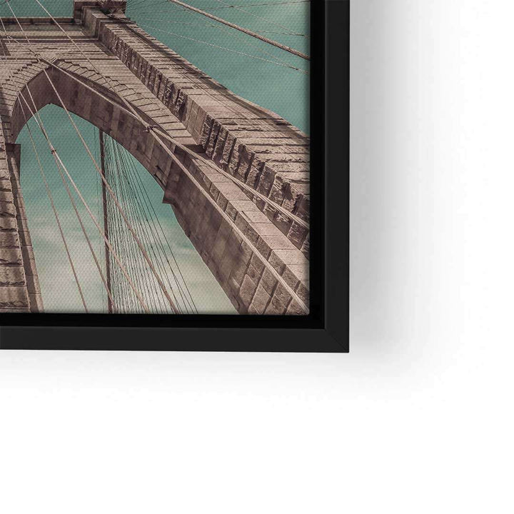 Wandbild mit Brücke in Nahaufnahme, Architektur-Kunst auf Leinwand, moderner Rahmen