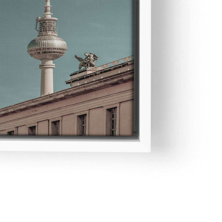 Wandbild mit Fernsehturm und historischer Gebäude-Architektur in Berlin, modernes Stadtmotiv