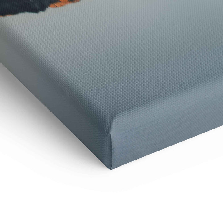 Detailansicht Wandbild Leinwandstruktur, gespannte Ecke, hochwertige Verarbeitung