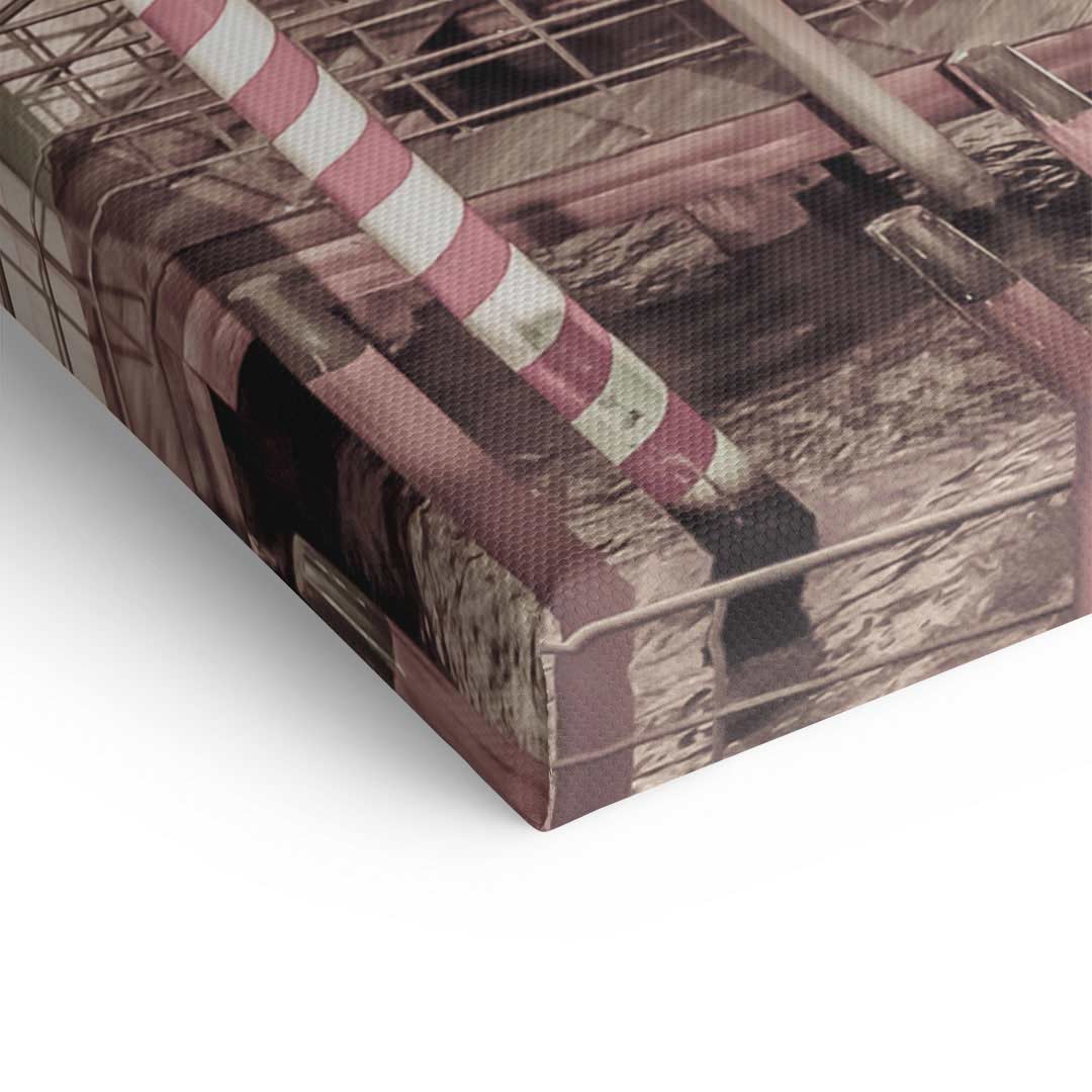 Leinwandbild Detail mit venezianischem Pfosten und Wasser in Venedig, Kunstdruck