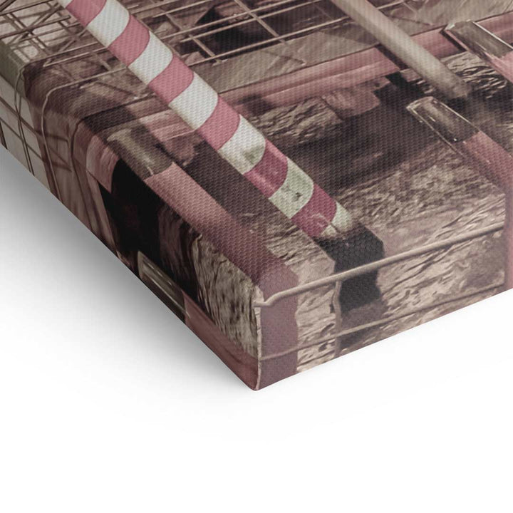 Leinwandbild Detail mit venezianischem Pfosten und Wasser in Venedig, Kunstdruck
