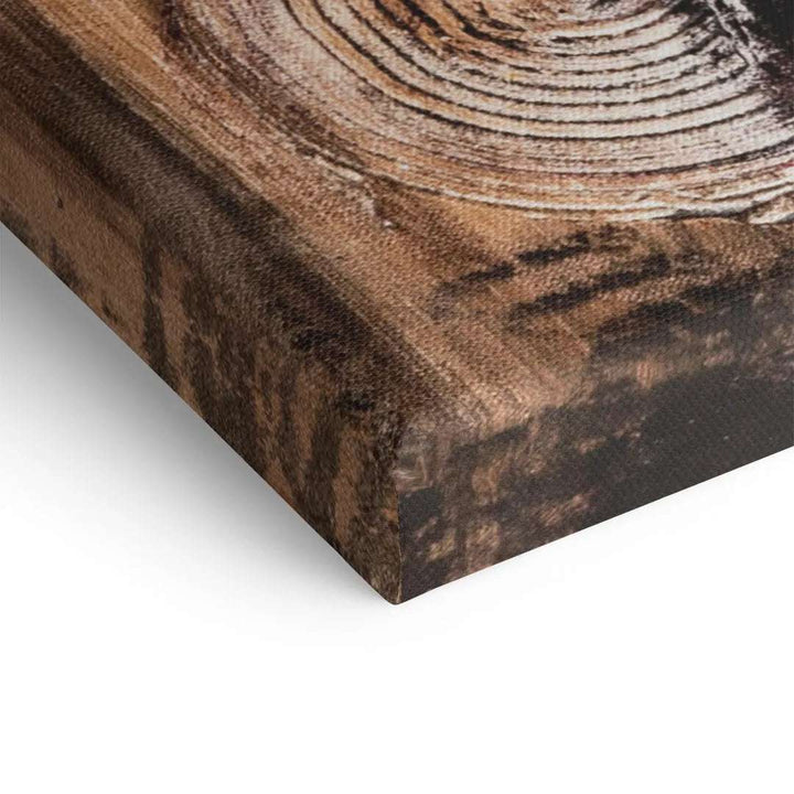 Detailansicht Leinwanddruck mit Holzstruktur, Wandbild Nahaufnahme