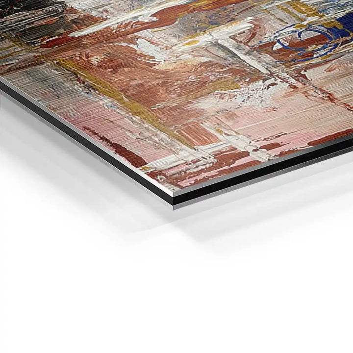 Detailaufnahme modernes abstraktes Wandbild auf Acrylglas mit strukturierter Oberfläche