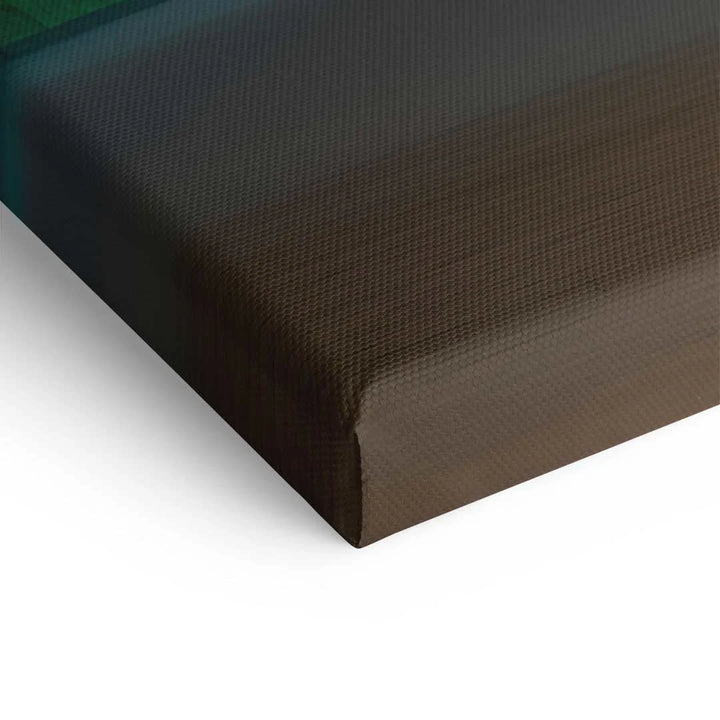 Detailansicht Ecke eines Leinwandbilds, strukturierte Oberfläche, Wandbild modern