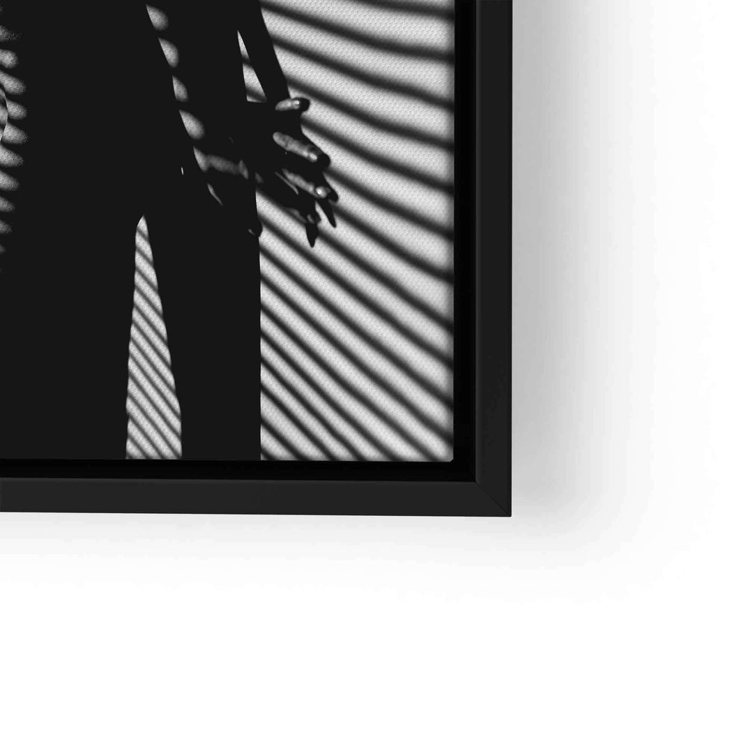 Schwarz-weiß Wandbild Frau im Akt, Licht- und Schattenspiel, moderne Kunst