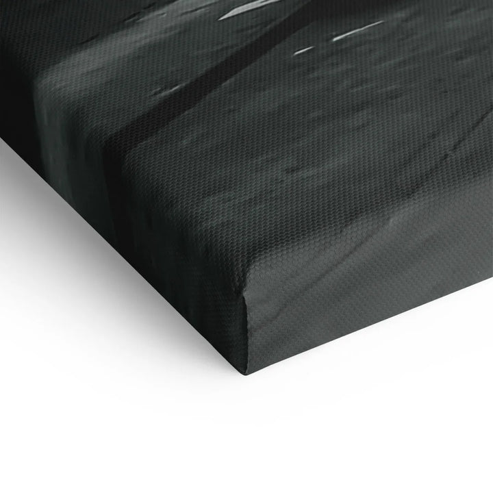 Detailansicht moderne graue Leinwand mit Struktur, abstraktes Wandbild Kunst