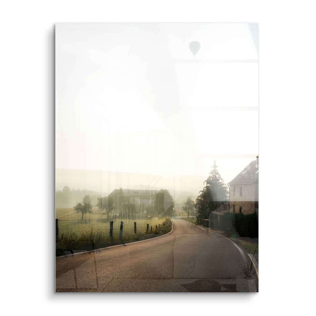 Heißluftballon im Nebel