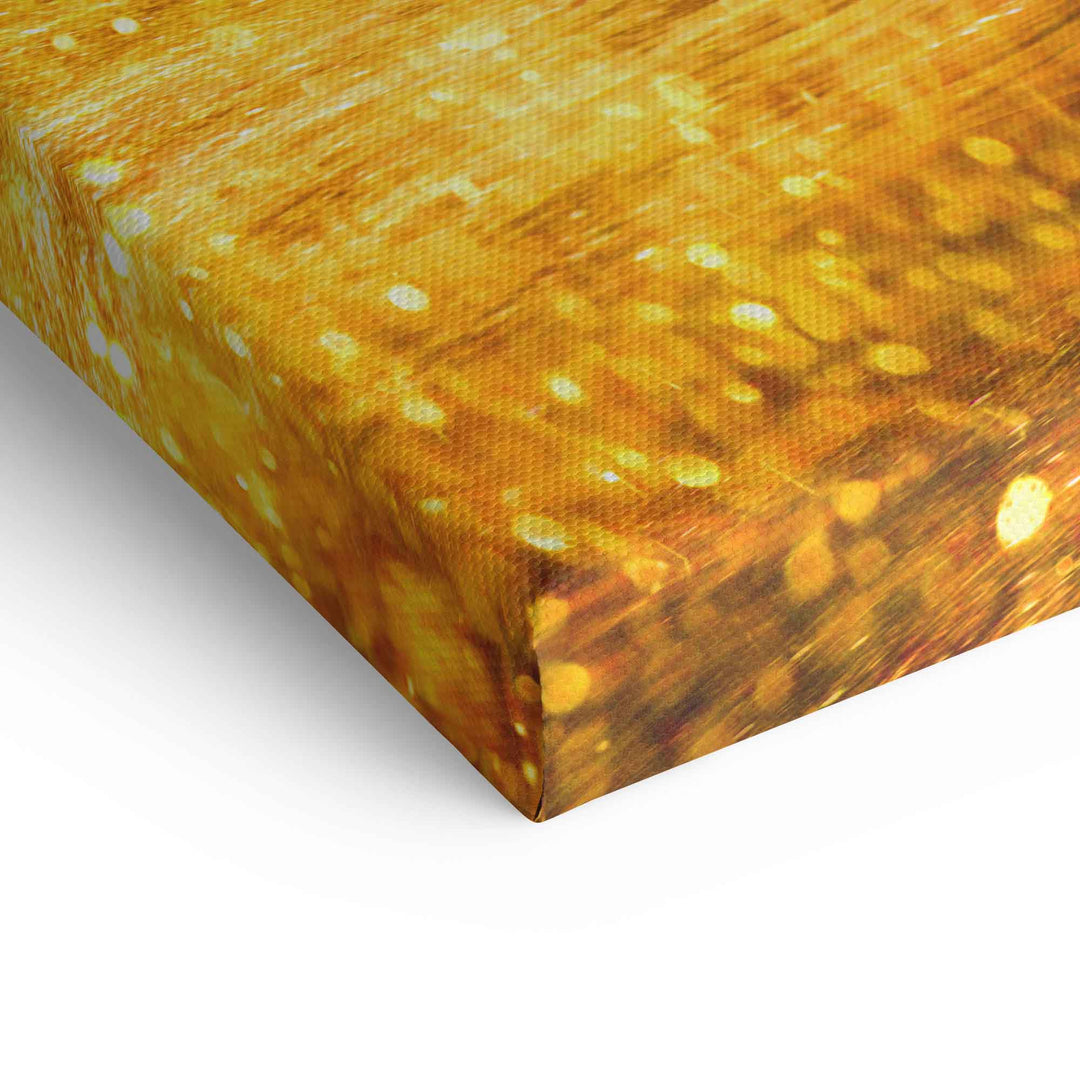 Detail Leinwandbild goldene Lichtreflexe, moderne abstrakte Wanddeko