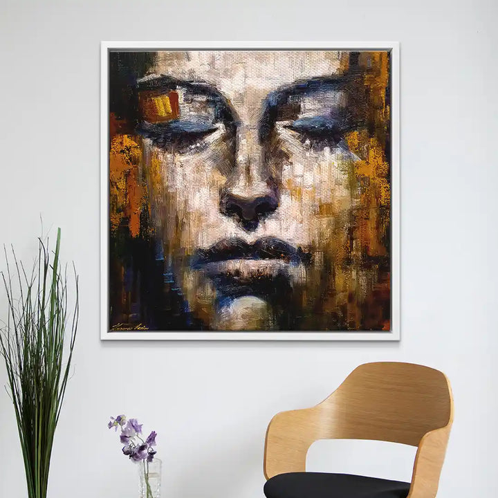 Abstraktes Öl-Gemälde Porträt Frau als Wandbild, moderne Kunst Wohnzimmer Deko