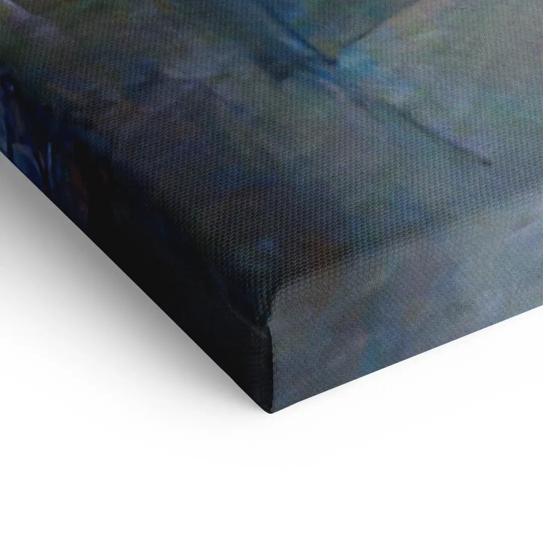 Detailansicht Leinwanddruck auf Keilrahmen, strukturierte Oberfläche, moderne Wandkunst